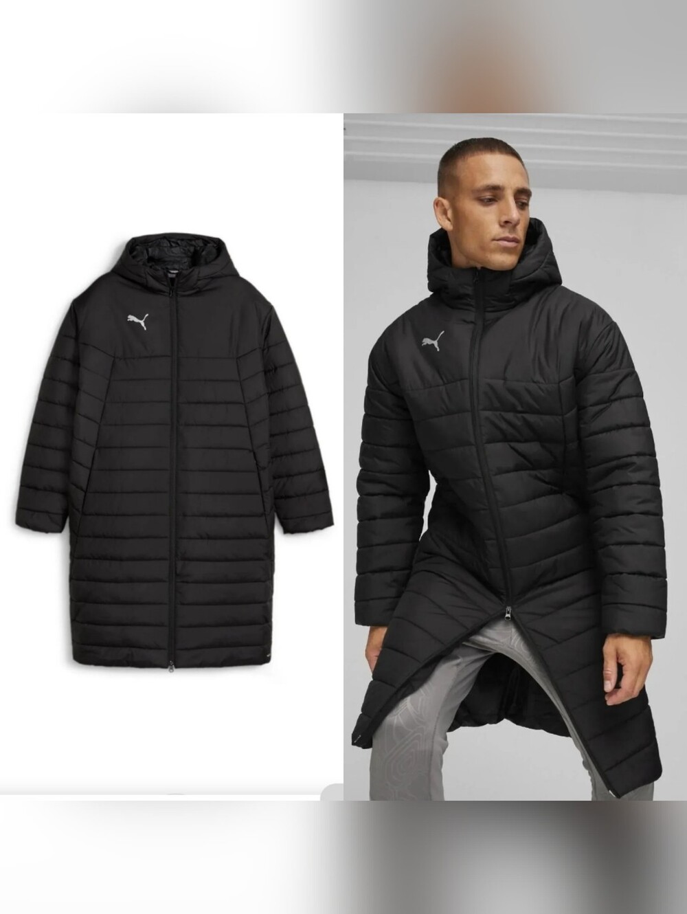 NWT Puma | TeamFinal Bench Black Padded Jacket